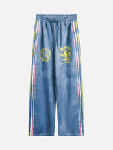 Retro Contrast Suede Track Pants