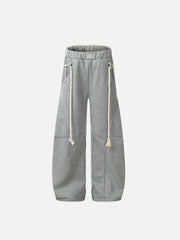 Retro Curved Drape Sweatpants