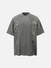 Retro Functional Patchwork Dirty Dyed T-Shirt