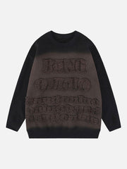Retro Gradient Crewneck Sweater
