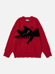 Retro Lazy Cat Sweater