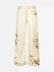 Retro Patchwork Street Jeans