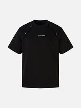 Retro Rivet Letter Embroidered T-Shirt