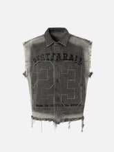Retro Wasteland Rivet Denim Vest