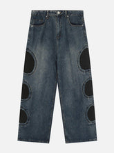 Round Patchwork Jeans