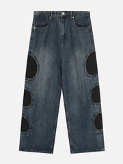 Round Patchwork Jeans