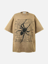 Scripted Spider Vintage Text Tee