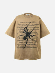 Scripted Spider Vintage Text Tee