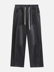 Segmentation Patchwork Washed Sweatpants