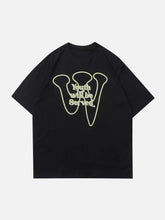 Simple Foam Letter Print Tee