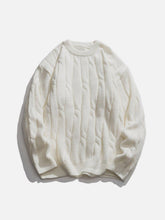 Solid Color Woven Sweater