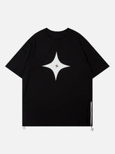 Solid Color Zipper Star Tee