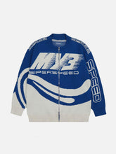 "SPEED" Print Cardigan