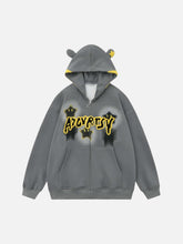 Star Embroidered Hooded Sweatshirt