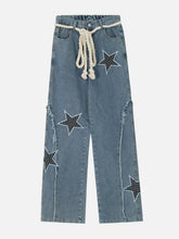 Star Embroidery Jeans
