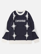 Star Jacquard Crew Neck Sweater