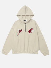 Star Patchwork Half-Zip Hoodie