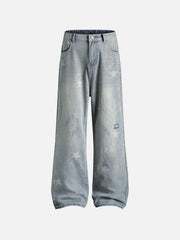 Star Print Jeans