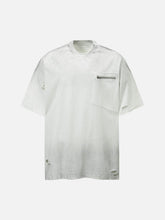 Street Dirty-Dye Distressed Cut Pocket T-Shirt