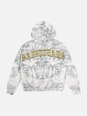 Street Hand-Painted Zip Up Hoodie