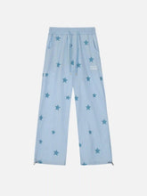 Street Retro Star Vertical Stripes Trousers