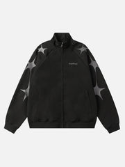 Street Stars Embroidered Zip-Up Jacket