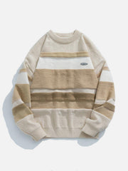 Stripes Splicing Sweater