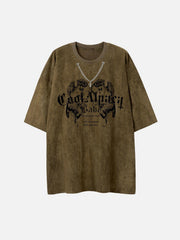 Suede Angel Print Tee