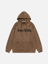 Suede Cross Print Hoodie
