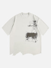 Tattered Design Printed T-Shirt