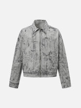 Tie-Dye Denim Bomber Jacket