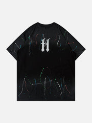 Tie Dye Splash Ink Washed Tee