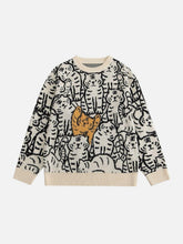 Tiger Pattern Knit Sweater