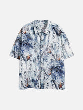 Traditional Calligraphy Print Short-Sleeve Shirt
