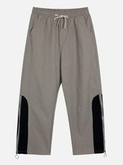 Trendy Zipper Straight-Leg Pants