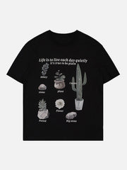 Tropical Plant Print Tee