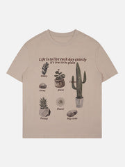 Tropical Plant Print Tee