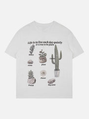 Tropical Plant Print Tee