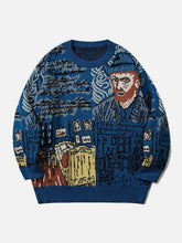 Van Gogh Oil Painting Knit Sweater