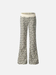 Vinatge Leopard Horn Fleece Pants