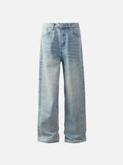 Vintage Classic Washed Light Blue Jeans