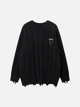 Vintage Curled dough twists Damage Flow Sweater