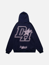 Vintage "DH" Print Hoodie