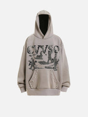 Vintage Distressed Pearls Hoodie