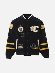 Vintage Embroidered Varsity Baseball Jacket