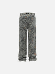 Vintage Fallen Leaves Jeans