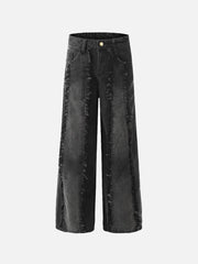Vintage Fringed Raw-Edge Jeans