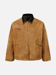 Vintage Heavy Suede Quilted Work Jacket