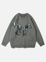 Vintage High Street Ripped Butterfly Sweater