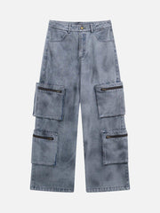 Vintage Jet Multi-Pocket Workwear Jeans